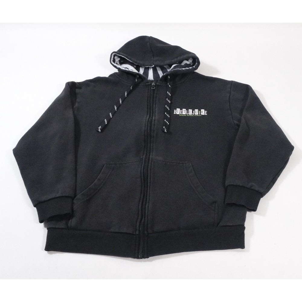 Beetlejuice The Musical Full Zip Hoodie Black It's Show Time Broadway Womens S